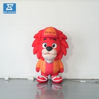 Modèle de lion gonflable géant, grande mascotte animale gonflable pour la publicité et la décoration en extérieur