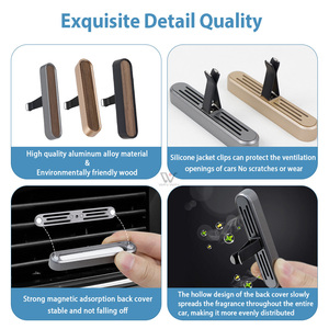 <span class=keywords><strong>D</strong></span>ésodorisant de voiture original en bois, éliminateur <span class=keywords><strong>d</strong></span>'odeurs de voiture longue durée, accessoires automobiles, clip métallique, best-seller aux États-Unis - Product Image 6