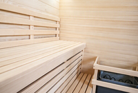 Sauna infrarouge lointain à spectre complet en bois massif de pruche, pour 1 personne, à faible EMF, adapté aux villas et appartements modernes, avec poêle et vapeur sèche 5