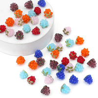 Cuentas de Vidrio de Murano Multicolores, Coloridas y Elegantes, con Forma de Frambuesa, para Hacer Pulseras, Collares y Joyería