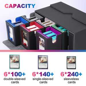 Juzi 6-boong phù hợp cho 35pt đóng cửa từ tính với 600 + Hai Tay thẻ kinh doanh xúc xắc khay Toploader chỉ huy hiển thị hộp boong - Product Image 2