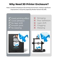 Creality Officiel – Boîtier d'imprimante 3D en aluminium ignifuge et anti-poussière, accessoire de protection à température constante