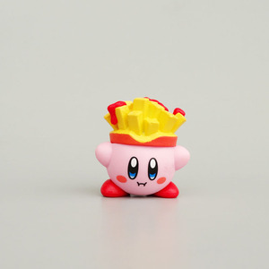Figurines d'action mignonnes et adorables, figurines d'action en PVC de dessin animé 3D, frites, hamburger, Kirby, pendentif, décoration de voiture, accessoires, jouets - Product Image 5