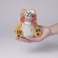 Jouets en feutre fait à la main laine mérinos feutre lion en peluche laine artisanat 2024 poupées éducatives Montessori
