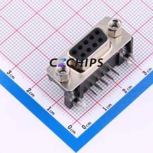 6235-02F09S0RBA01 D-Sub/VGA Connector Bent Lead Through Hole Connector Standard D-Sub Female 9P Right Angle Insert - Product Image 1