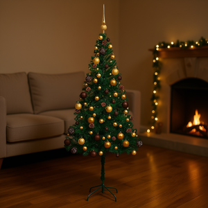 Albero di Natale artificiale verde 70,87 pollici in PVC e acciaio, decorazione singola ad alta simulazione per Natale - Product Image 2