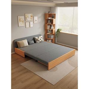 XHA New solid wood <b>sofa</b> <b>bed</b> with adjustable <b>foldable</b> and extendable features for sitting lying down and in small living rooms - Product Image 3