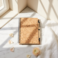 Carnets à spirale en liège en gros, journaux B6 personnalisés, cadeaux promotionnels d'entreprise, goodies de conférence, fournitures de bureau écologiques pour le personnel