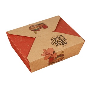 Boîte à lunch jetable en papier kraft écologique, récipient d'emballage à emporter pour <span class=keywords><strong>livraison</strong></span> de <span class=keywords><strong>fast</strong></span>-<span class=keywords><strong>food</strong></span> - Product Image 6