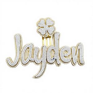 Colgante Personalizado con Nombre Jayden en Oro Rosa, Estilo Hip Hop, con Letra de Moissanita, Joyería Unisex para Fiestas - Product Image 1