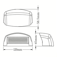 Lampe de plaque d'immatriculation LED 10-30V, éclairage de plaque d'immatriculation LED