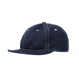 Vintage Duck Tongue Soft Top Baseball Cap Denim Soft Short Brim Solid Color Baseball Cap <b>Hats</b> - Product Image 3