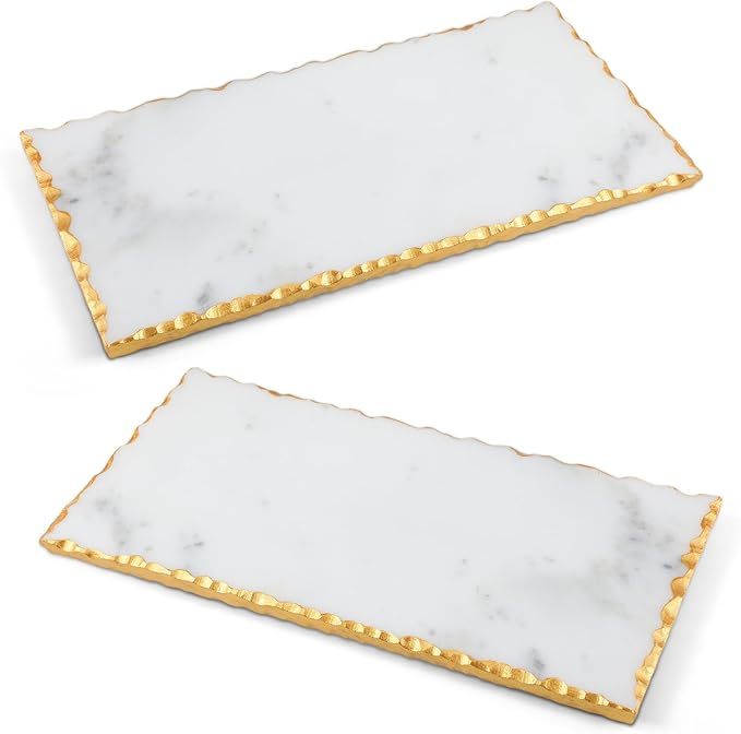 Factory Direct Marble Tray with Gold