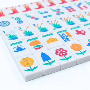 Juego de Mahjong Premium Texas Rodeo Cowboy |   Fichas de Mahjong Americanas de Acrílico de una Sola Capa para Juegos de Estilo Occidental y Uso en Casinos - Product Image 1