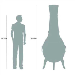 Caminetto in <span class=keywords><strong>Ghisa</strong></span> Massiccia The King Mega con Griglia BBQ in Acciaio Inox, Grande Caminetta a Legna per Giardino Esterno - Product Image 2