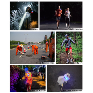 Màu Đỏ màu xanh ánh sáng trắng sạc LED đa chức năng Clip nhấp nháy cảnh báo an toàn Vai ánh sáng chiếu sáng khẩn cấp - Product Image 6