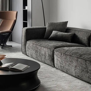 Ensemble de canapés modulaires Zayshine en velours côtelé de luxe minimaliste italien, 3 places, lavable, en forme de T, pour villa et appartement - Product Image 4