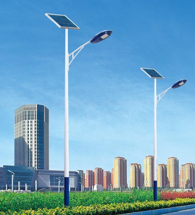 50w 80w 100W poste de Luz LED panel solar integrado farola solar mixta farola solar mixta farola solar