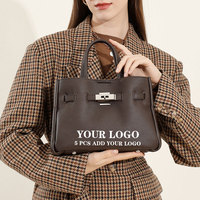 Lot de 5 sacs fourre-tout tendance en cuir PU pour femme, avec logo personnalisé, modèle 2026, best-seller, élégant et stylé, avec poignée supérieure
