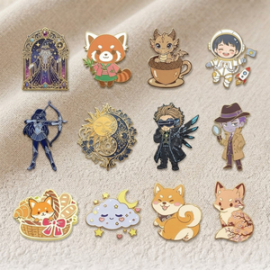Épinglette en métal personnalisée de haute qualité pour figurine d'idole Kpop, avec impression en lettrage et émail souple, finition polie - Product Image 1