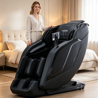 Fauteuil de massage complet de luxe en cuir, électrique, avec pétrissage, vibrations, chaleur et airbag, le plus vendu