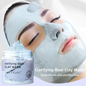 Masque de soin du visage bio 100% naturel, marque privée OEM ODM, masque clarifiant à l'argile bleue - Product Image 4