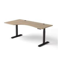 Cadre de bureau électrique en forme de L à 3 pieds et 3 moteurs, réglable en hauteur, design moderne ergonomique en métal