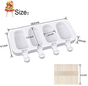 <b>Silicone</b> Molds Homemade Large <b>Silicone</b> Ice Molds with Sticks Cakesicle Mold for DIY Ice Tray - Product Image 4