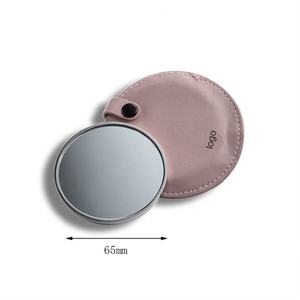 High Quality Designer Brand Small Round Metal <b>Compact</b> Cosmetic <b>Mirror</b> with Pouch - Product Image 6