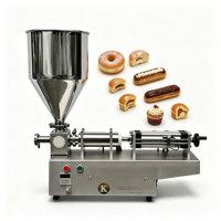 Machine de remplissage semi-automatique à tête unique pour pâtes, crème glacée molle et miel, avec trémie, haute précision