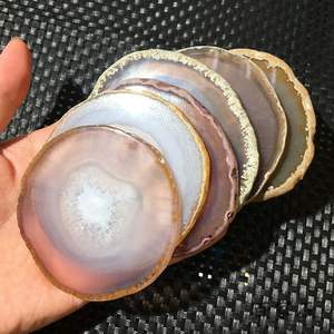 Vente en gros de pierres de géode de quartz naturel, tranches d'<span class=keywords><strong>agate</strong></span>, pierres précieuses, <span class=keywords><strong>agate</strong></span> naturelle, sous-verre en pierre précieuse pour la décoration - Product Image 3