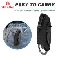 YUEYANG couteau pliant Portable 440C acier inoxydable bricolage poignée en fibre de verre en Nylon pour EDC Camping survie personnalisé OEM