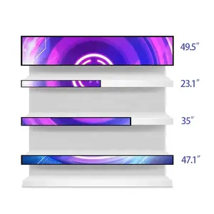 Benutzer definierte Größe Lcd Stretched Bar Typ Bildschirm Werbung Bildschirm Regal Rand LED-Bildschirm Anzeige für Supermarkt Regal Einzelhandel