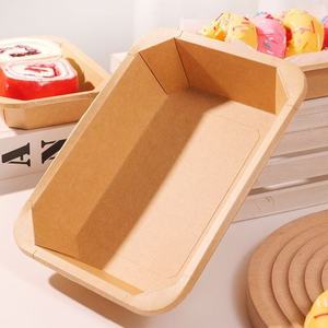 Tazón de Papel Kraft Octagonal y Rectangular Reciclable de Grado Alimenticio para Ensaladas y Sándwiches con Tapa Transparente, Tazón Desechable para Comidas Ligeras - Product Image 2