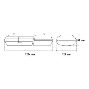 Lampada a LED Beghelli 130 Cm IP65, Plafoniera Resistente alle Intemperie - Product Image 2