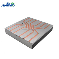 Prix usine caloduc contact aluminium radiateur cuivre caloduc dissipateurs refroidisseur noir pour générateur thermoélectrique teg