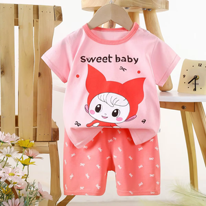 Conjunto de Algodón Puro para Bebés, Diseño de Dibujos Animados, Manga Corta, Camisetas de Algodón Puro para Niños y Niñas, Ropa de Bebé - Product Image 4