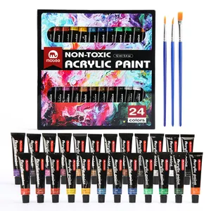 Gxin P-3001 peinture acrylique 24 couleurs peinture acrylique art peinture Set pour peinture non toxique DIY peinture acrylique pour toile