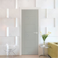 Porte intérieure en bois peinte en blanc pour chambre de luxe, style simple, portes battantes