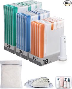 Bolsas de Almacenamiento al Vacío para <span class=keywords><strong>Viajes</strong></span> con Bomba de Aire Recargable, Bolsas Ahorradoras de Espacio Portátiles, Bolsa de Sellado al Vacío para <span class=keywords><strong>Viajes</strong></span> y Hogar - Product Image 1