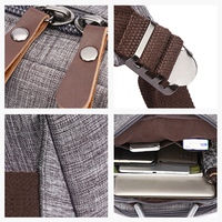 Sac à dos d'école pour ordinateur portable Oxford imperméable avec logo personnalisé, unisexe, pour les voyages, les étudiants, fermeture éclair, 14 pouces, 20L