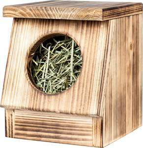 Alimentador de hierba de conejo personalizado chinchillas de madera estante de heno procesamiento alimentador multifuncional hámster alimentador de madera - Product Image 2