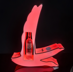Özel Logo beyaz gri LED Glorifier akrilik kuş kaz şekli votka şişe sunum Modern denizcilik/Americana ekran standı - Product Image 3