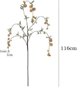 Venta al por mayor de fábrica: Ramas largas artificiales hechas a mano con flores y frutas colgantes para el hogar, bodas, fiestas, Pascua, Navidad, Halloween - Product Image 6