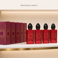 Flacon de parfum vide en verre personnalisé de 30 ml avec bouchon argenté, boîte de présentation en carton, flacon rechargeable, vente en gros, logo personnalisé