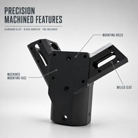 Base d'équipement pour articulation de robot en acier inoxydable/aluminium usinée sur mesure par CNC, anodisée noire, brochage pour usinage 3D OEM