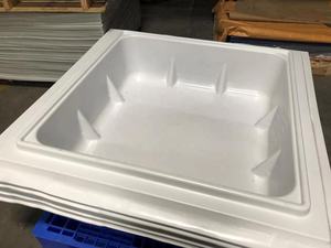 Réservoir d'eau <span class=keywords><strong>hydro</strong></span>électrique de <span class=keywords><strong>culture</strong></span> intérieure en plastique ABS noir blanc rectangle profond personnalisé - Product Image 5