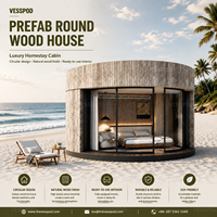 Nouvelle technologie, design européen, villa en dôme respirante, maison ronde préfabriquée en bois avec chambre, cuisine, toilettes