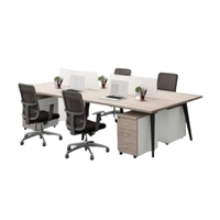 Ensemble bureau et chaise de bureau moderne, durable et écologique, avec bureau d'ordinateur autoportant en contreplaqué de qualité E1 pour usage commercial