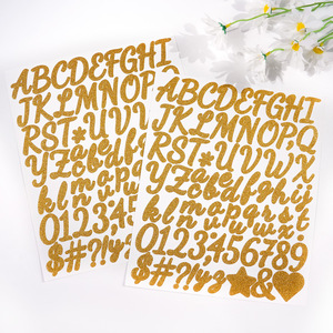 Autocollants personnalisables en vinyle imperméable à l'eau avec <span class=keywords><strong>lettres</strong></span> et chiffres à paillettes, imprimés UV, pour boîtes <span class=keywords><strong>aux</strong></span> <span class=keywords><strong>lettres</strong></span>, étiquettes, panneaux, feuilles de carnet, cadeaux - Product Image 1